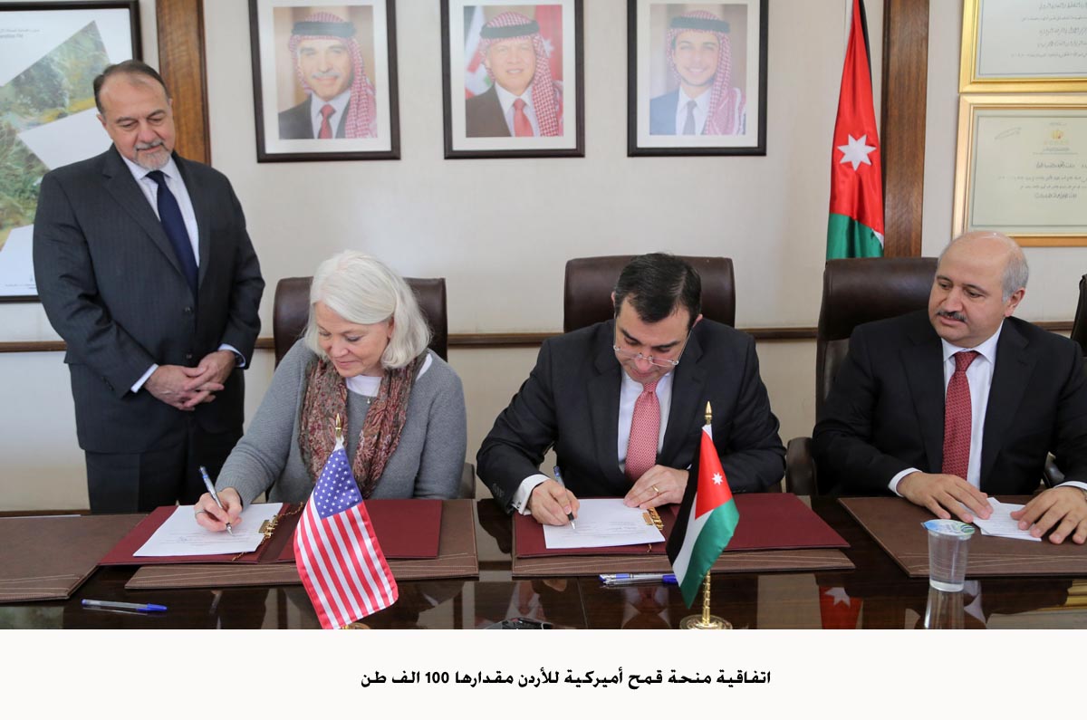 US grants Jordan 100,000 tonnes of wheat