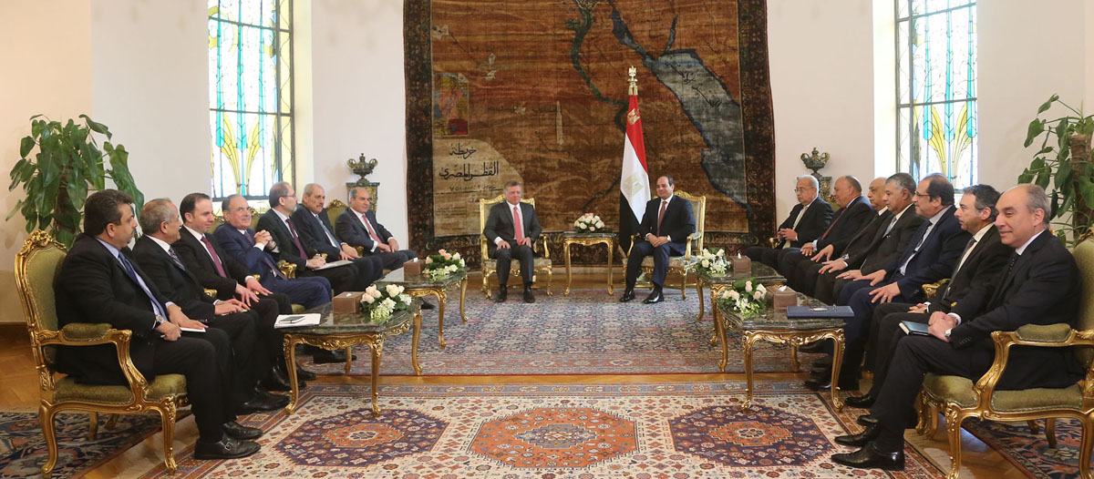 King, Sisi hold summit talks