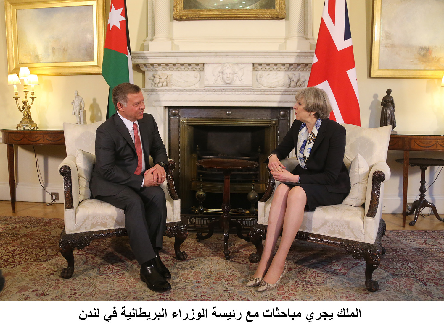 King, British PM hold talks on ties, Mideast issues
