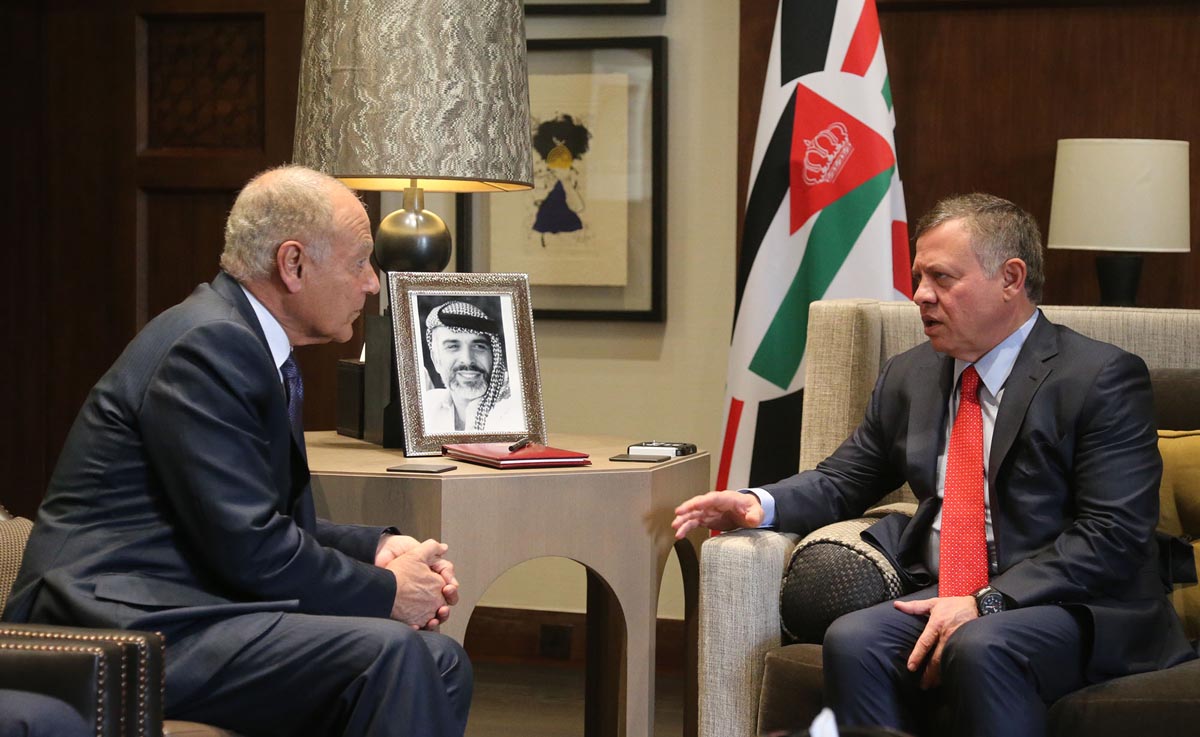 King meets Arab League Secretary General