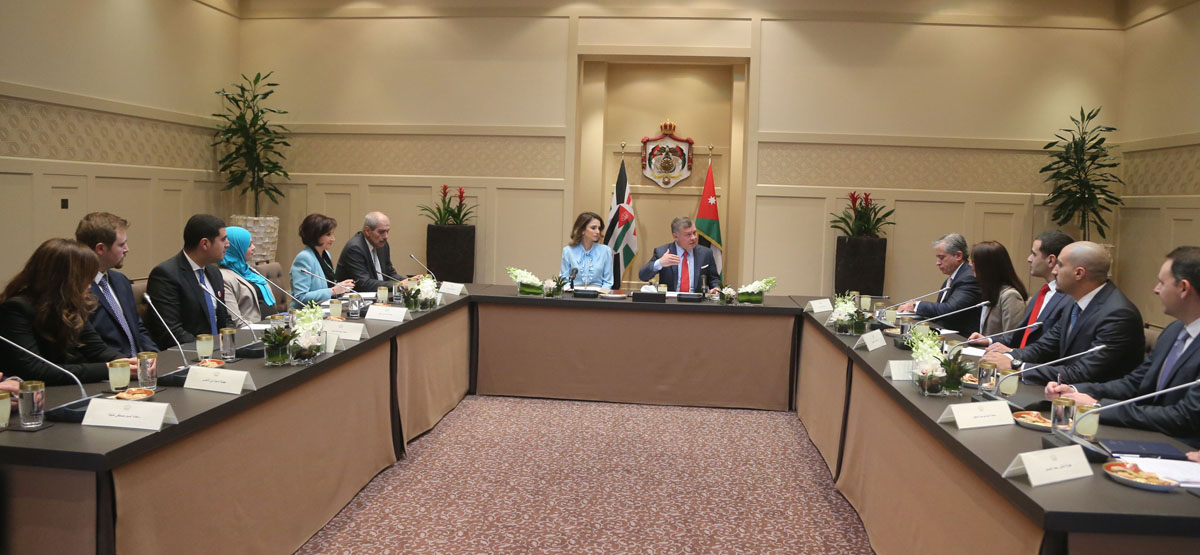 King meets group of Jordanian entrepreneurs