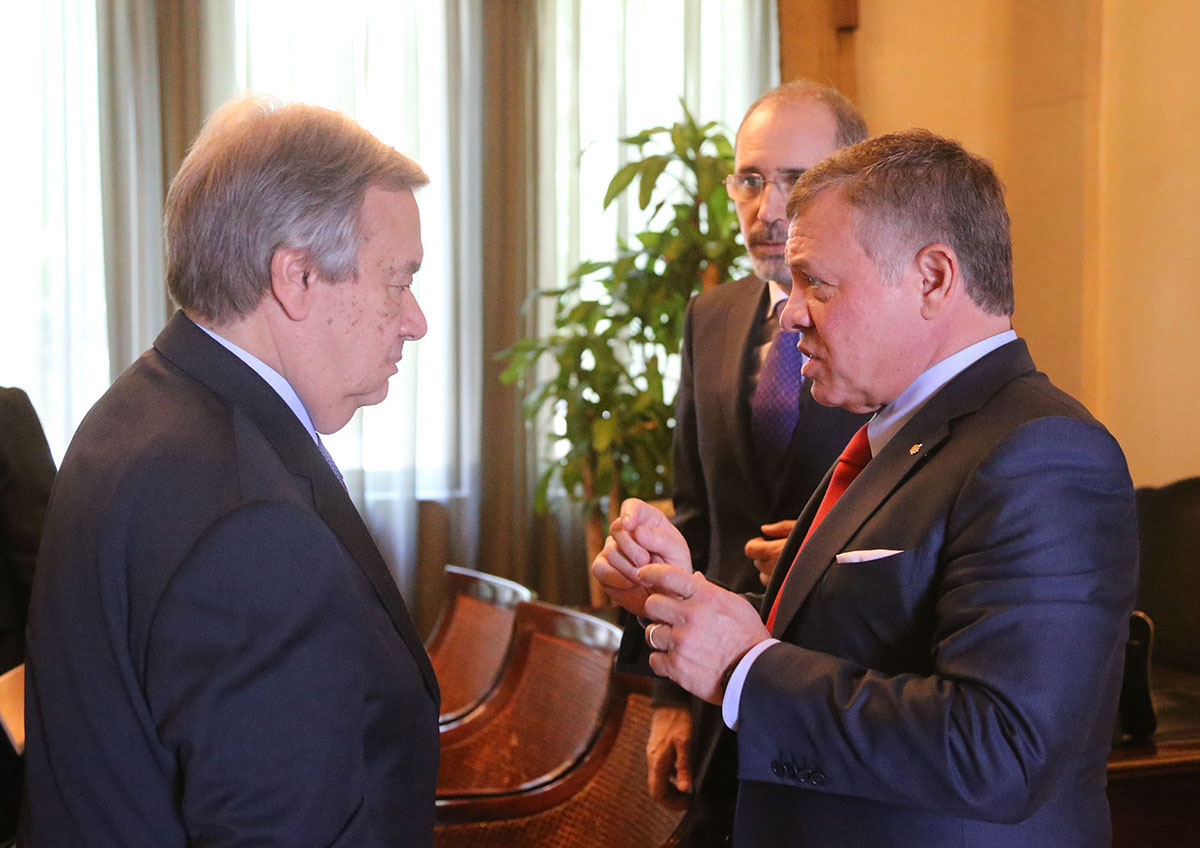 King, UN chief discuss regional issues ahead of Arab summit