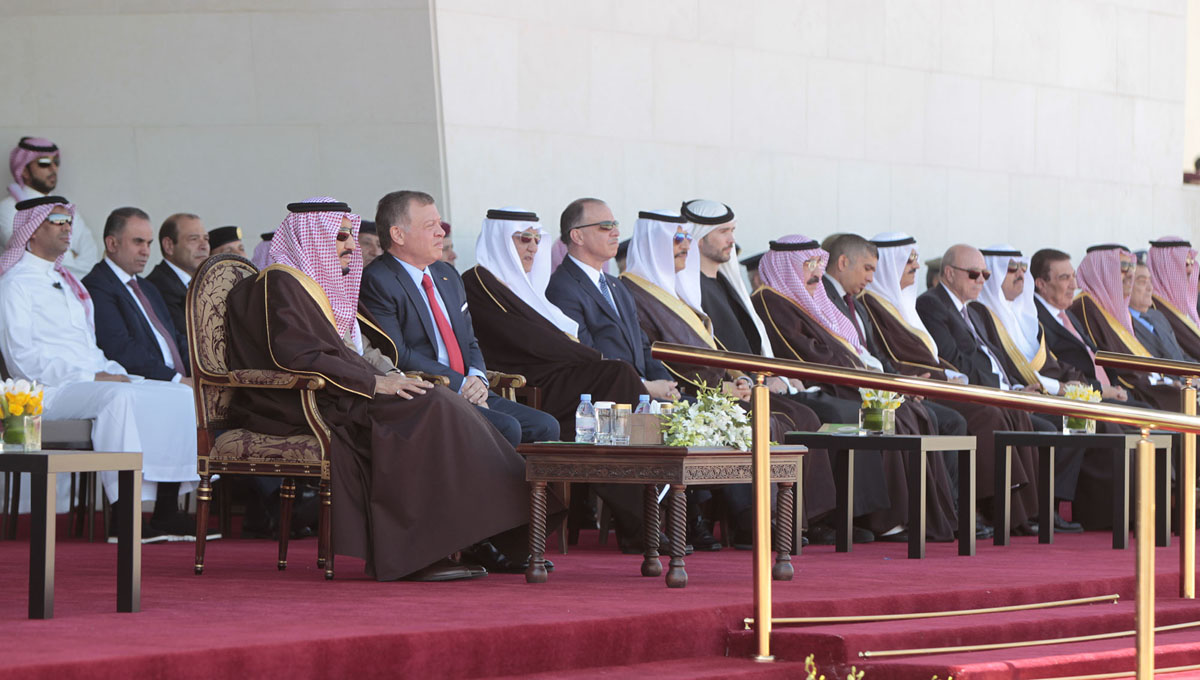 King, Saudi monarch attend military parade