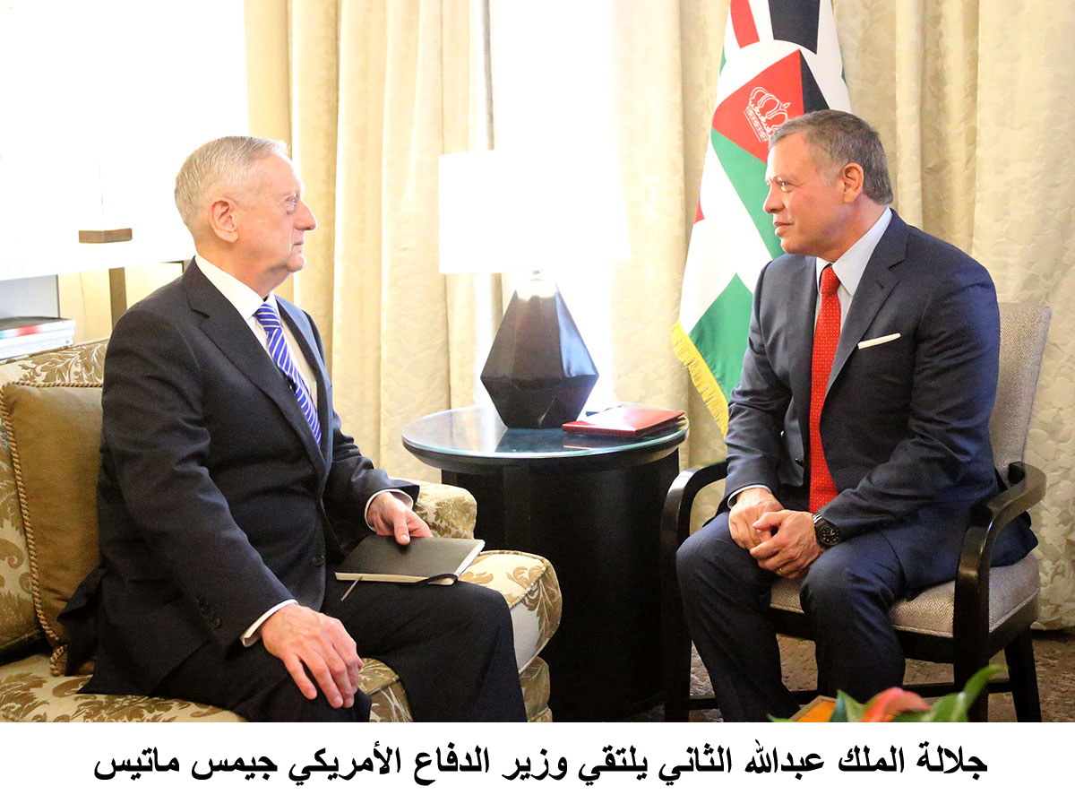 King meets U.S. defense secretary, national security adviser