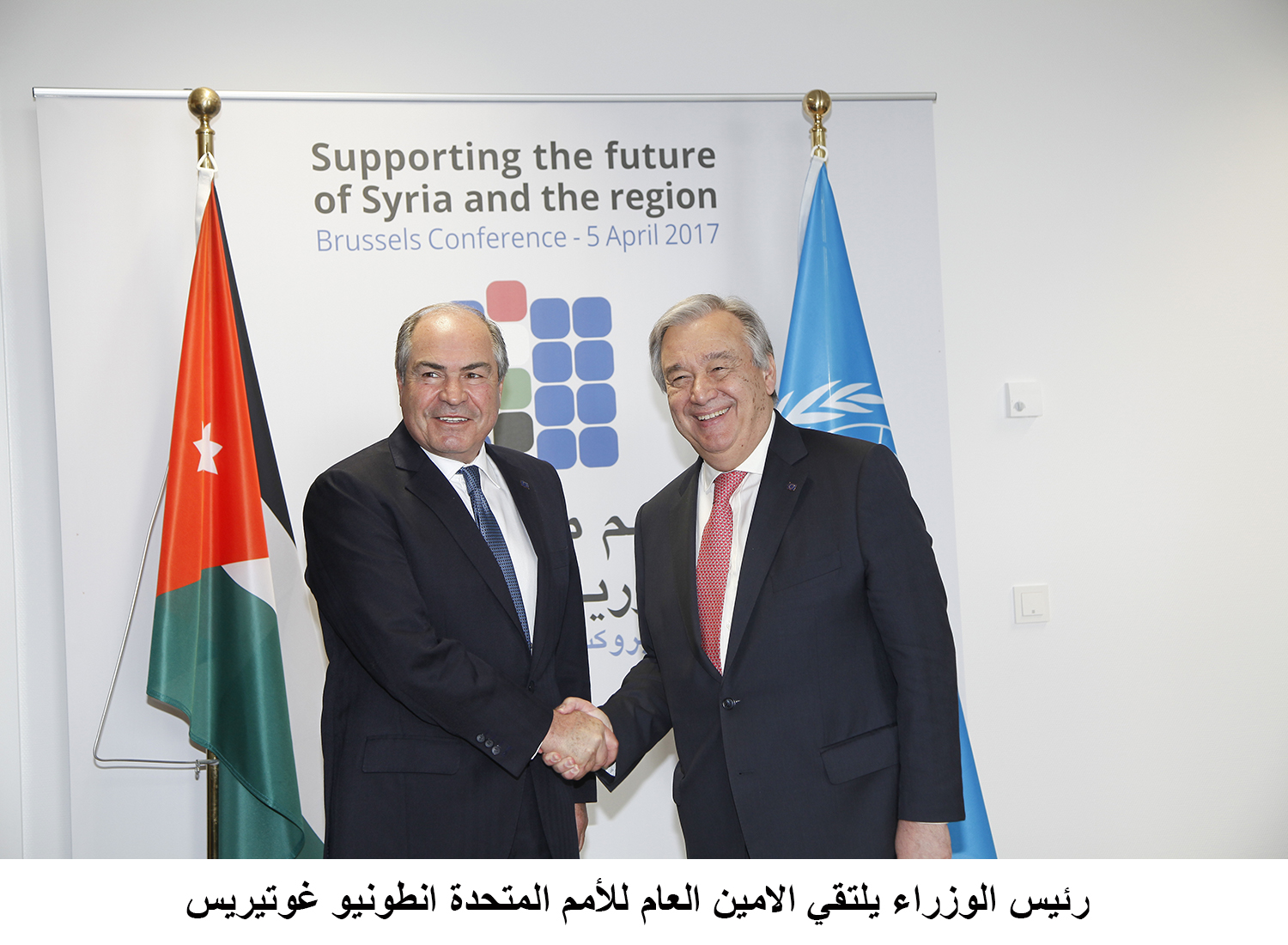 PM holds meetings with UN chief, Lebanese counterpart in Brussels