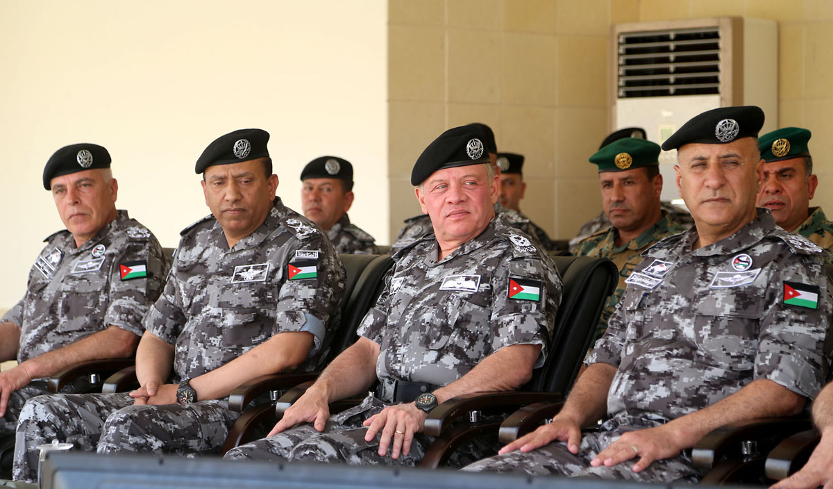 King attends military exercise