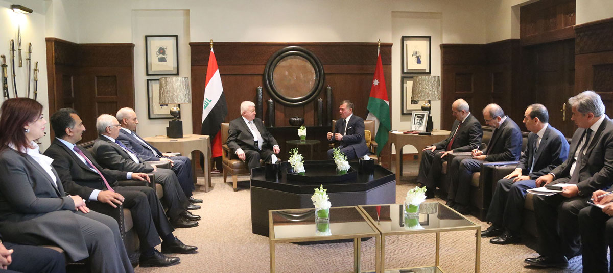 King, Iraqi president hold talks in Amman