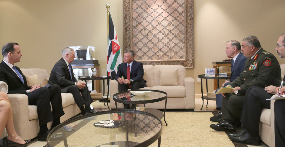 King receives U.S. secretary of defense