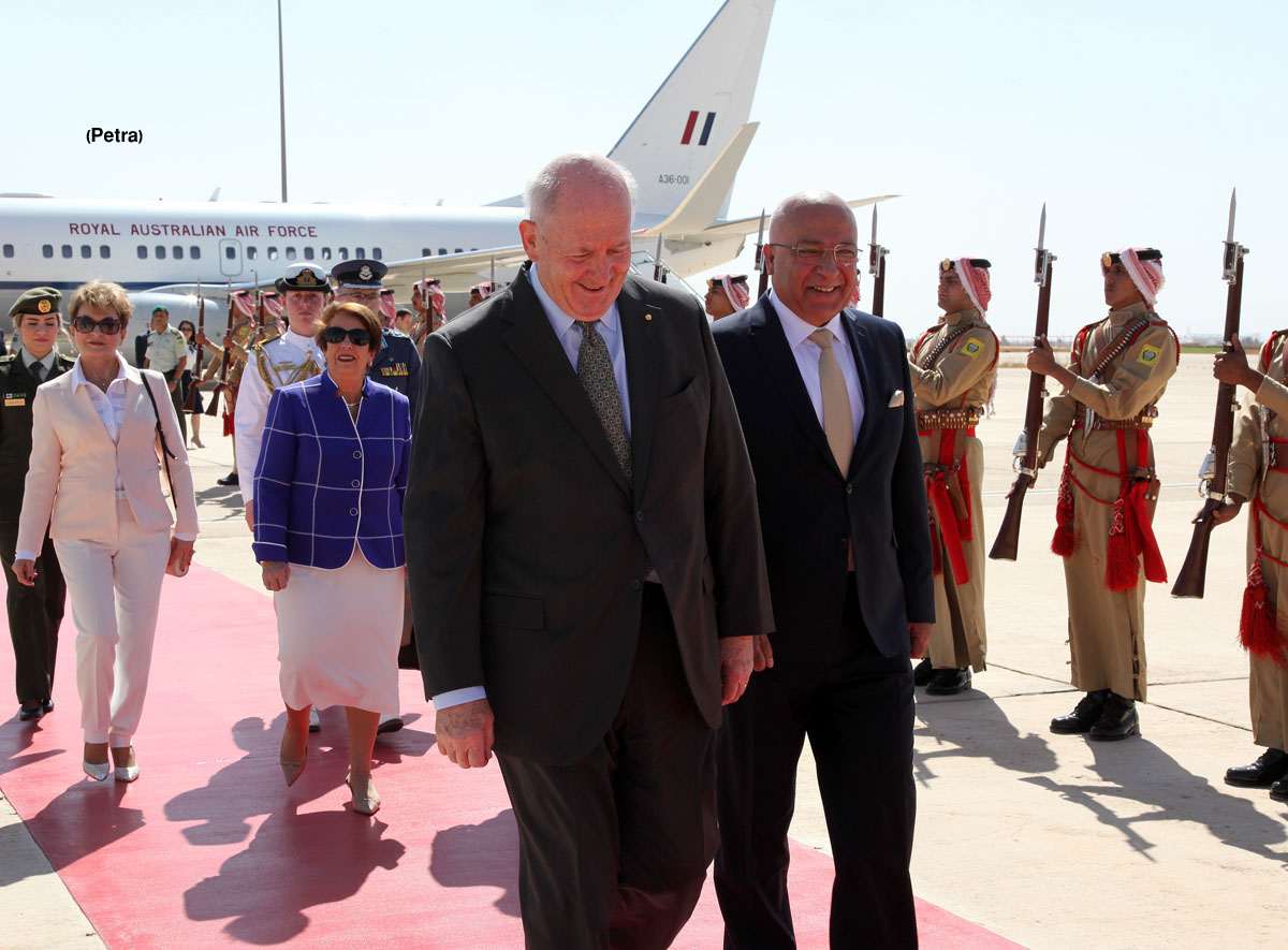 Governor general of Australia arrives in Amman