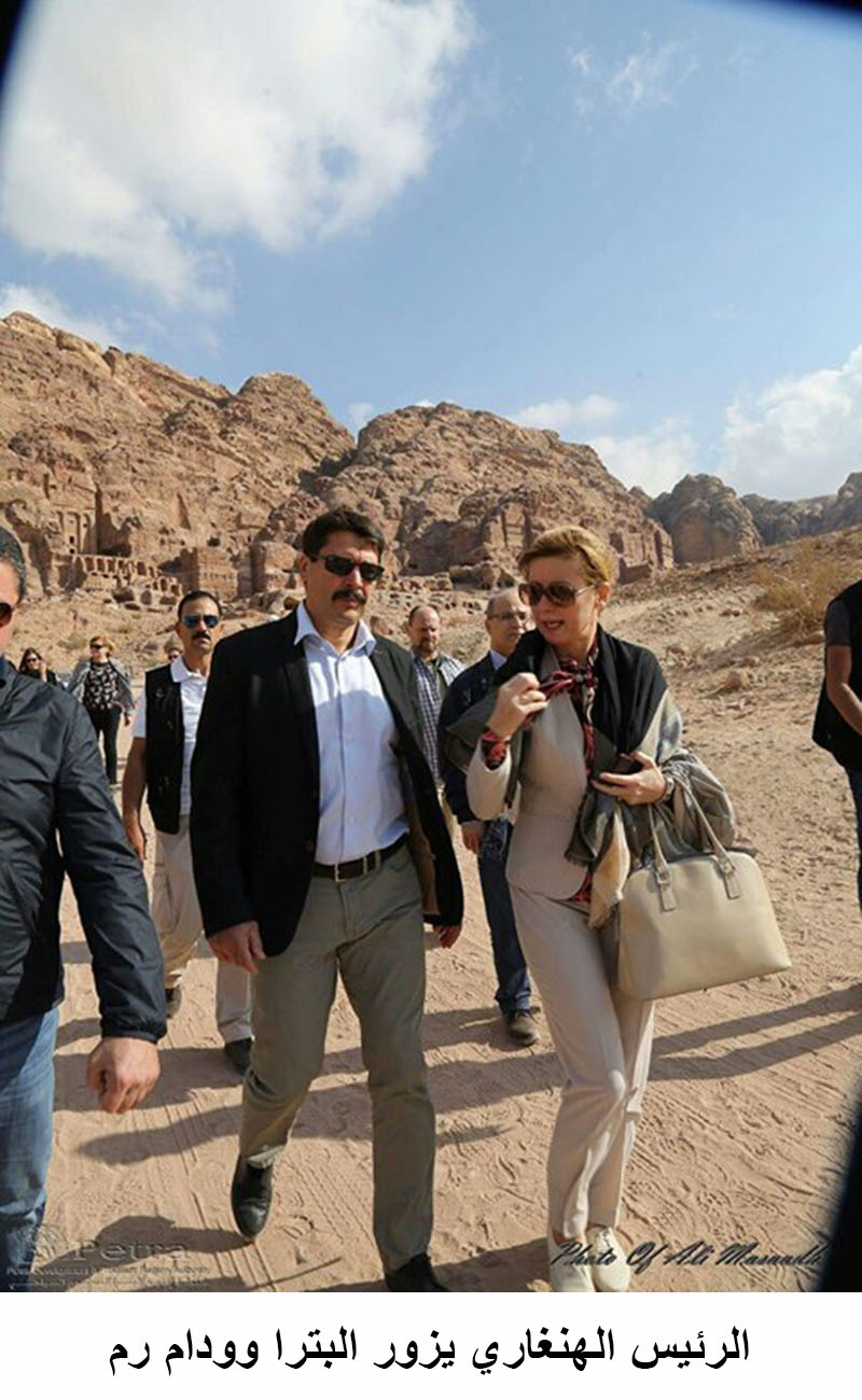 Hungarian President visits Petra, Wadi Rum