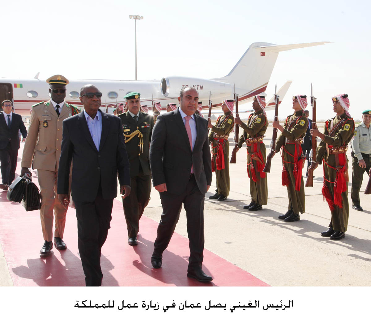 Guinean President starts working visit to Jordan