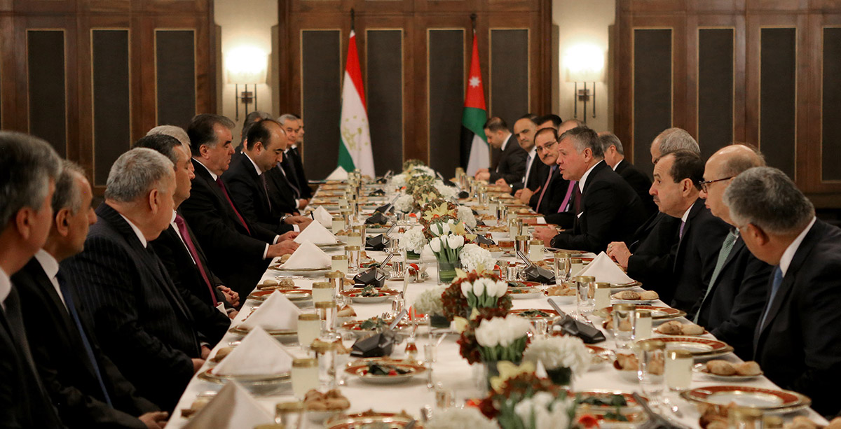 King, President of Tajikistan hold talks in Amman