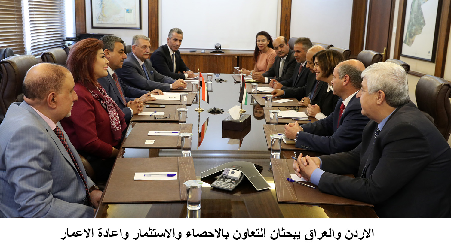 Jordan, Iraq discuss cooperation in investment, statistics and reconstruction fields