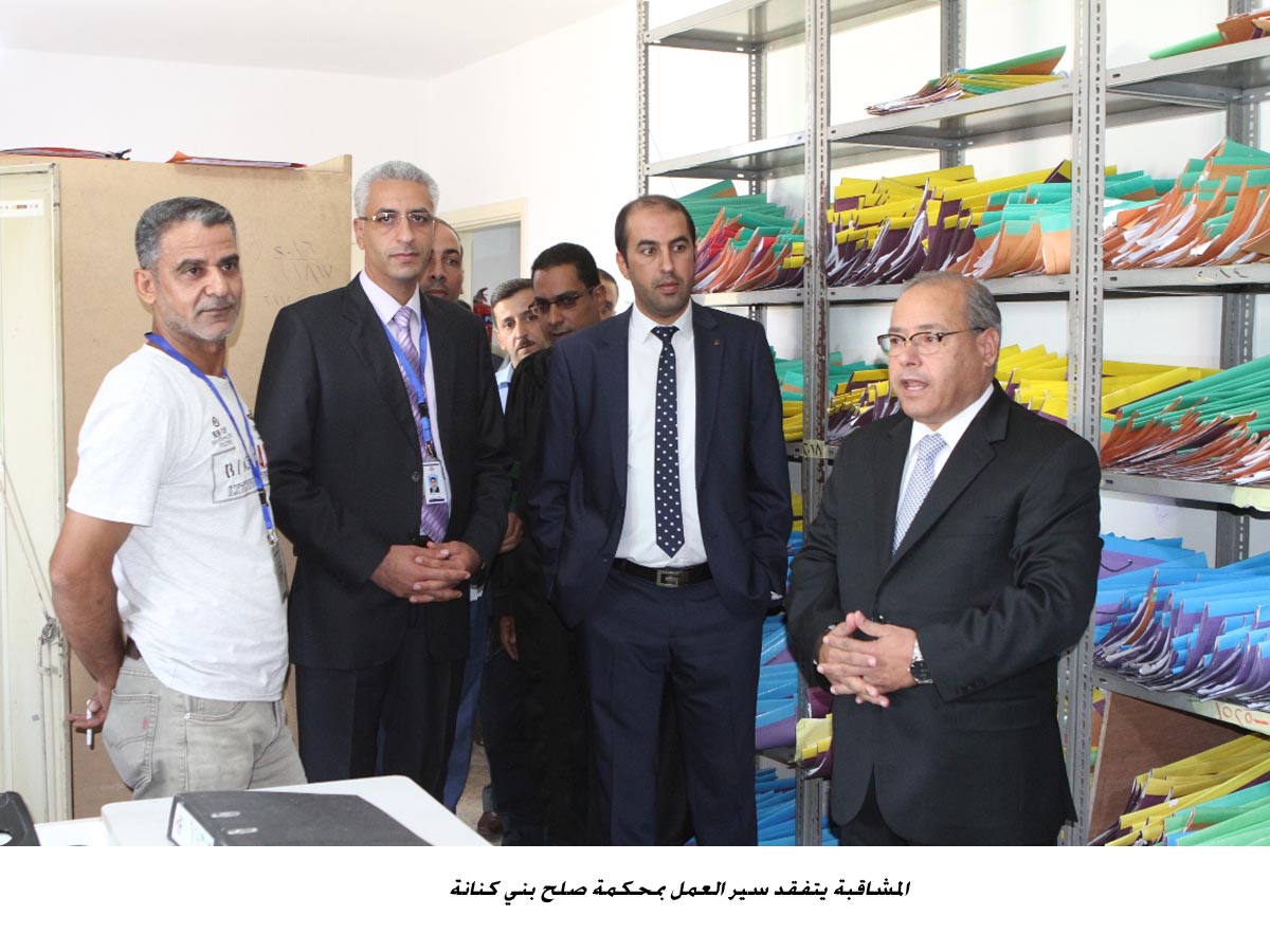 المشاقبة يتفقد سير العمل بمحكمة صلح بني كنانة<br>