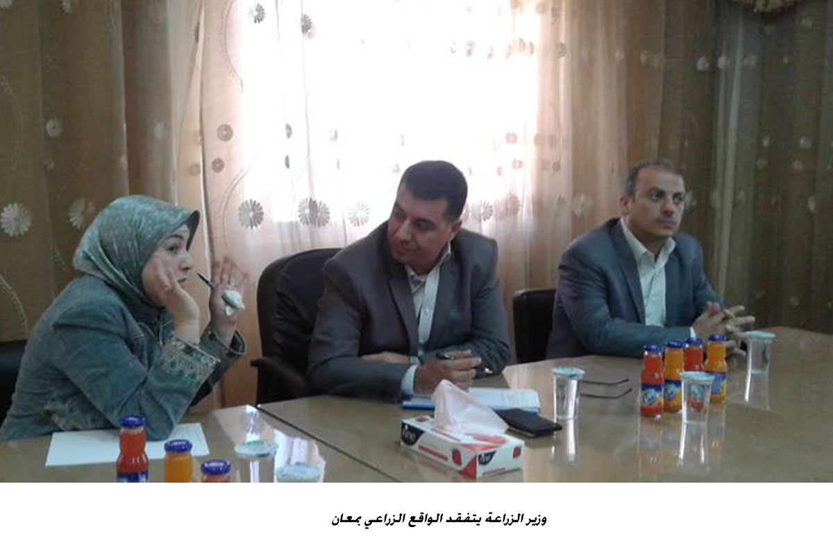 وزير الزراعة يتفقد الواقع الزراعي بمعان<br>