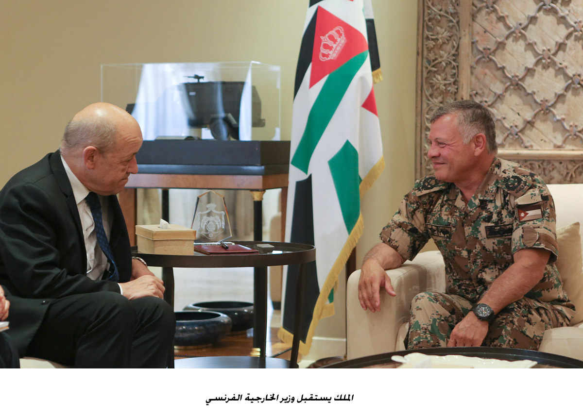 الملك يستقبل وزير الخارجية الفرنسي<br>