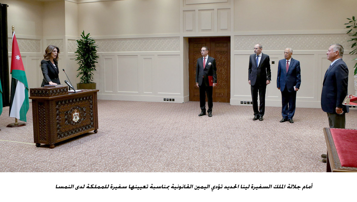 السفيران التل والحديد يؤديان اليمين القانونية أمام الملك<br>