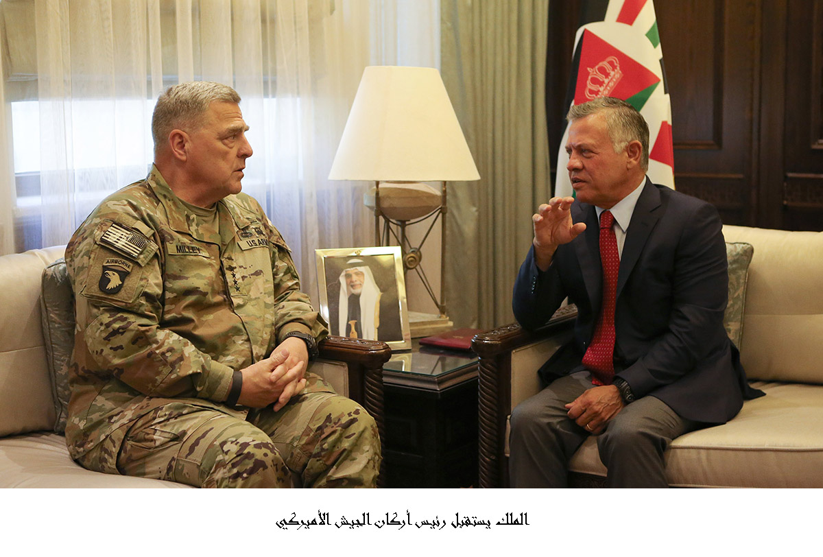 الملك يستقبل رئيس أركان الجيش الأميركي <br>