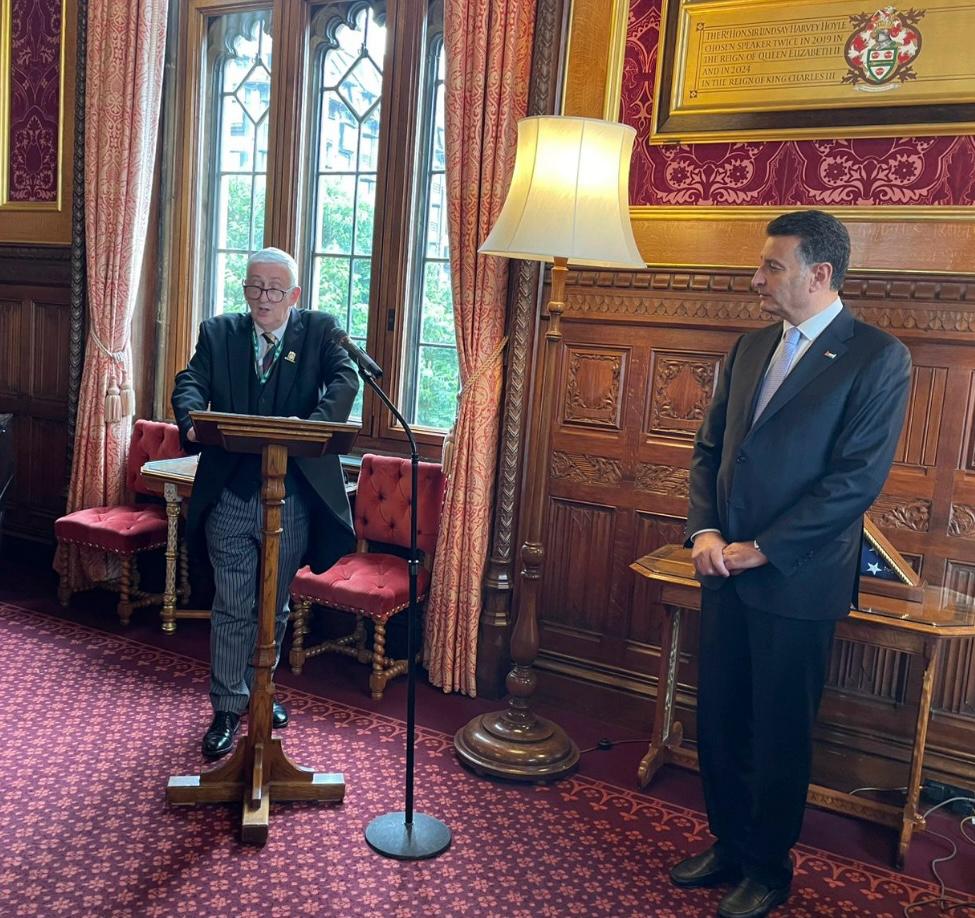 رئيس النواب يلتقي في لندن رئيسي مجلسي العموم واللوردات البريطانيين