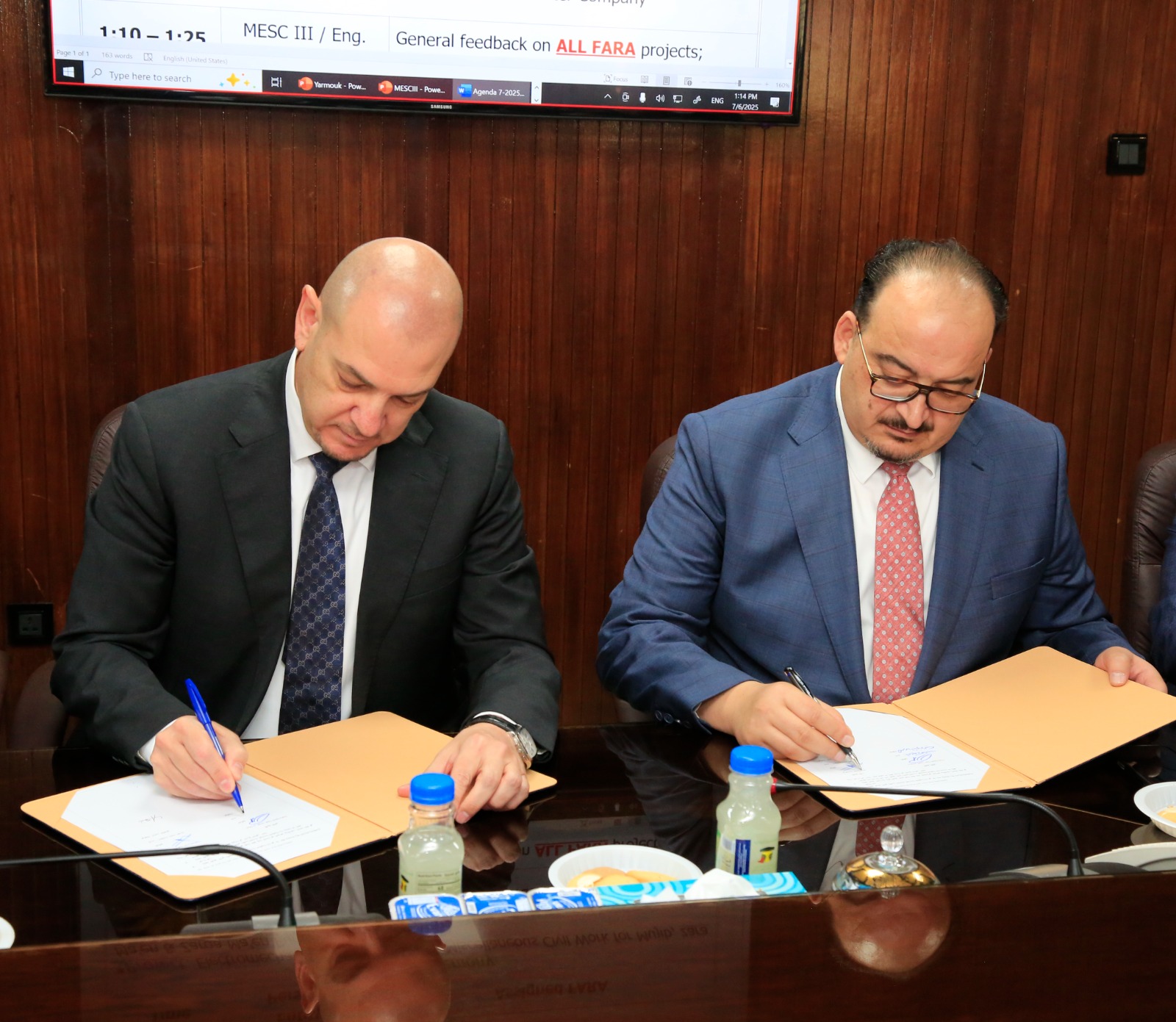 المياه توقع اتفاقيات مشاريع بقيمة 39 مليون دولار