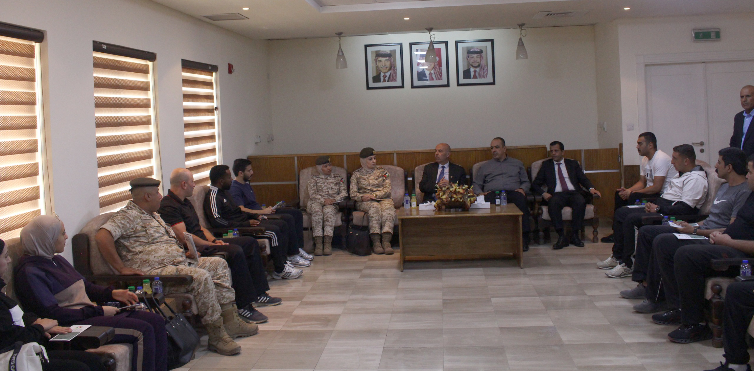 وفد من الاتحاد الرياضي الأردني والسعودي يزور هيئة المصابين العسكريين