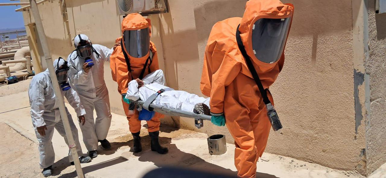 تمرين وهمي لمحاكاة تسرب غاز الأمونيا في العقبة