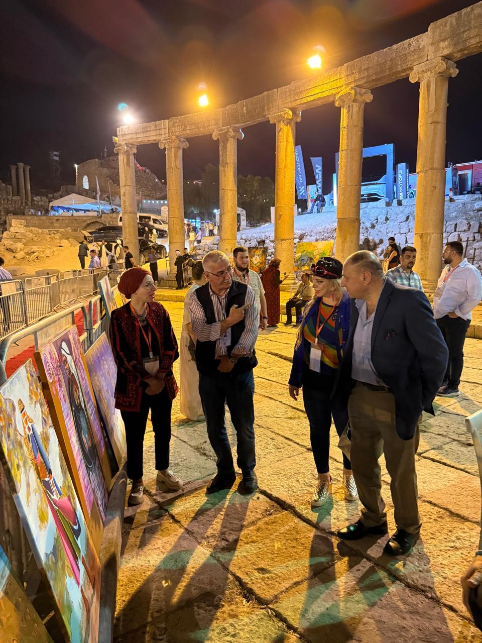 أرسم وطنك الأردن.. معرض فني في سمبوزيوم مهرجان جرش