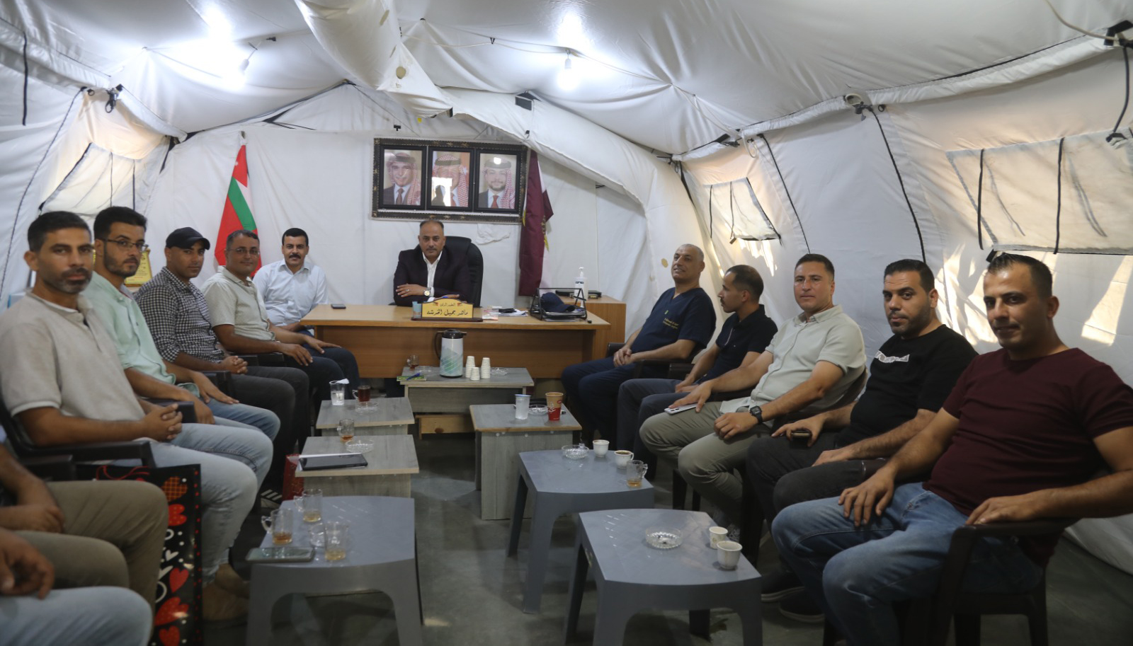 وفد من بلدية خانيونس يزور المستشفى الميداني الأردني جنوب غزة7