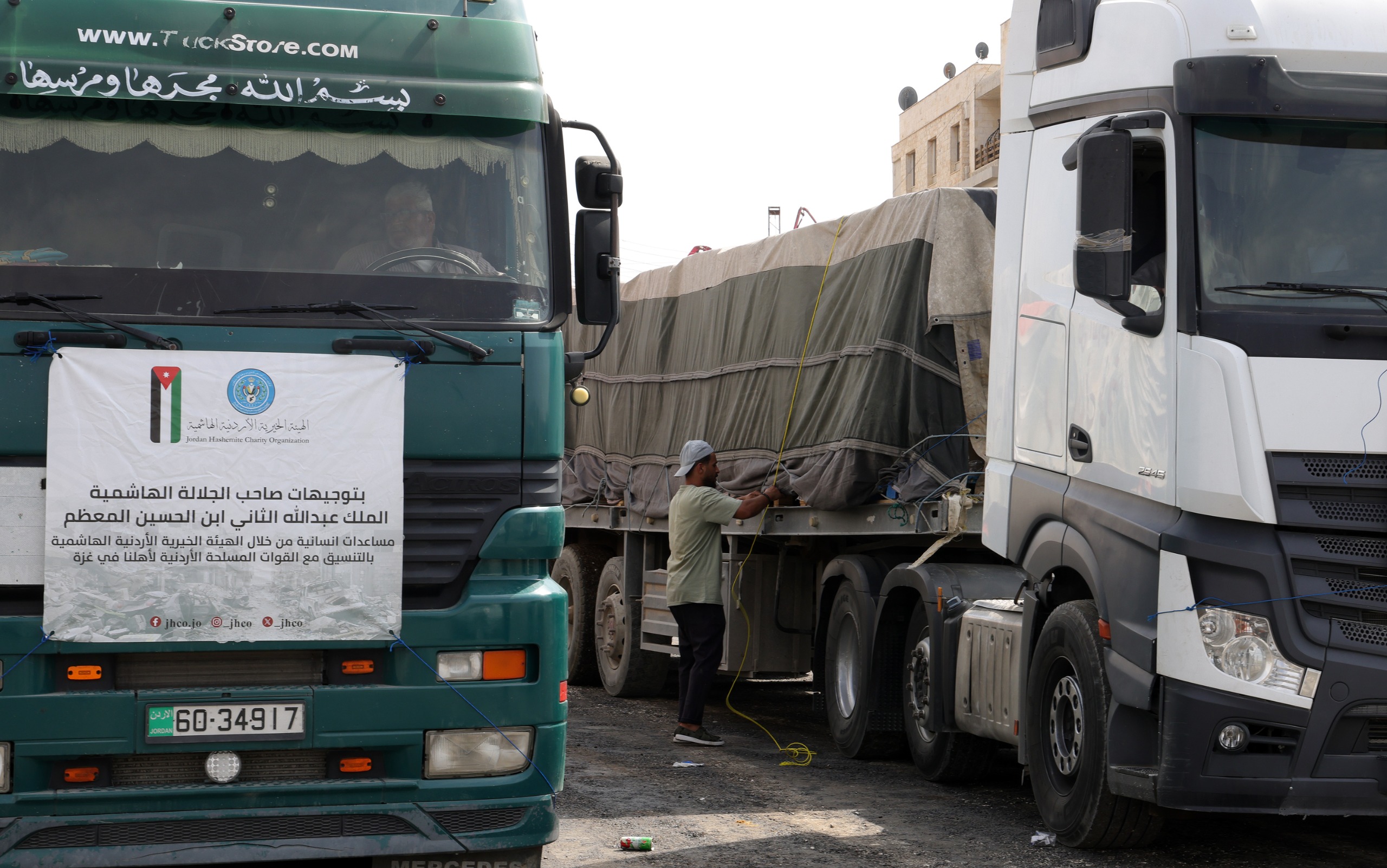 مهرجان الأردن العالمي للطعام يسير قافلة مساعدات ثالثة لقطاع غزة
