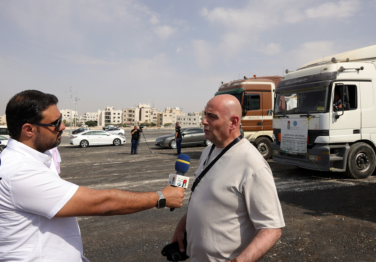 مهرجان الأردن العالمي للطعام يسير قافلة مساعدات ثالثة لقطاع غزة