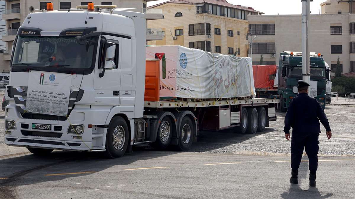 مهرجان الأردن العالمي للطعام يسير قافلة مساعدات ثالثة لقطاع غزة