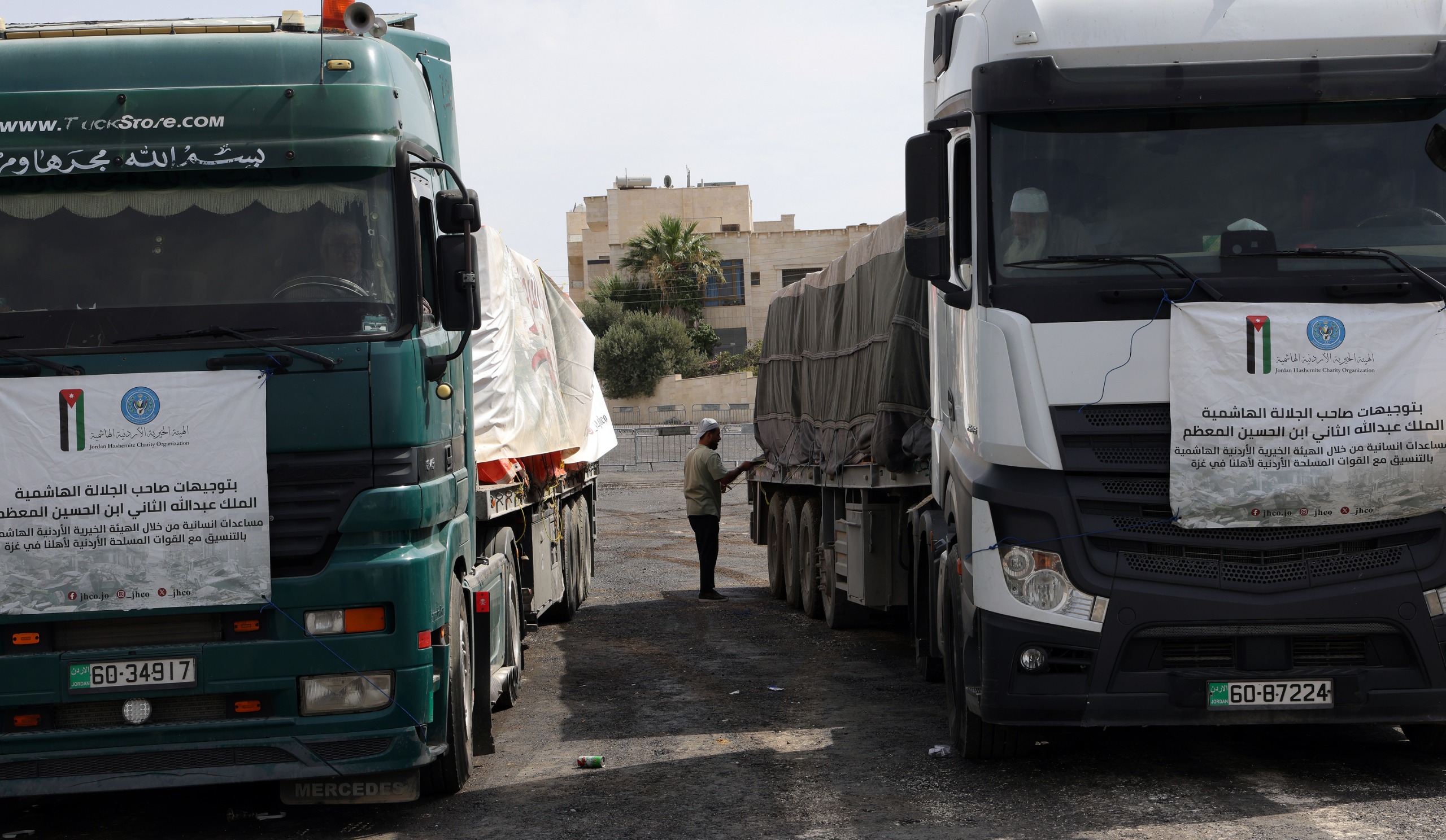 مهرجان الأردن العالمي للطعام يسير قافلة مساعدات ثالثة لقطاع غزة