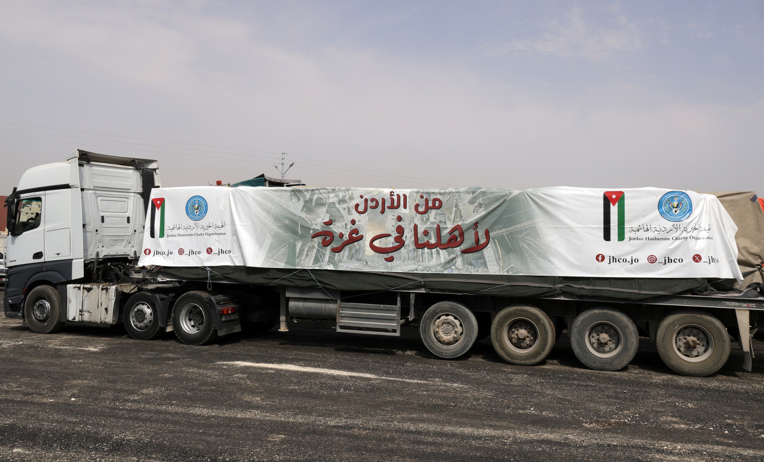 مهرجان الأردن العالمي للطعام يسير قافلة مساعدات ثالثة لقطاع غزة