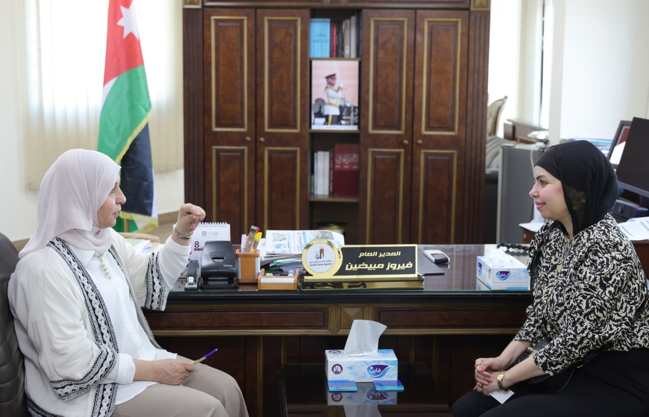 مبيضين تؤكد أهمية التعاون الإعلامي بين وكالة الأنباء الأردنية ووكالة الشرق الأوسط