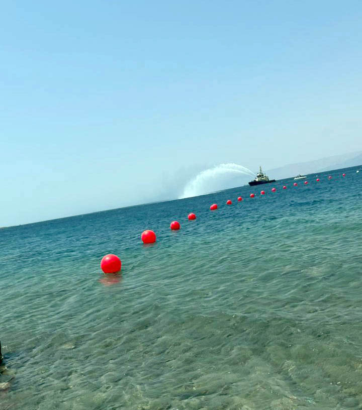 انزال الكيبل البحري كورال بريدجفي مدينة العقبة