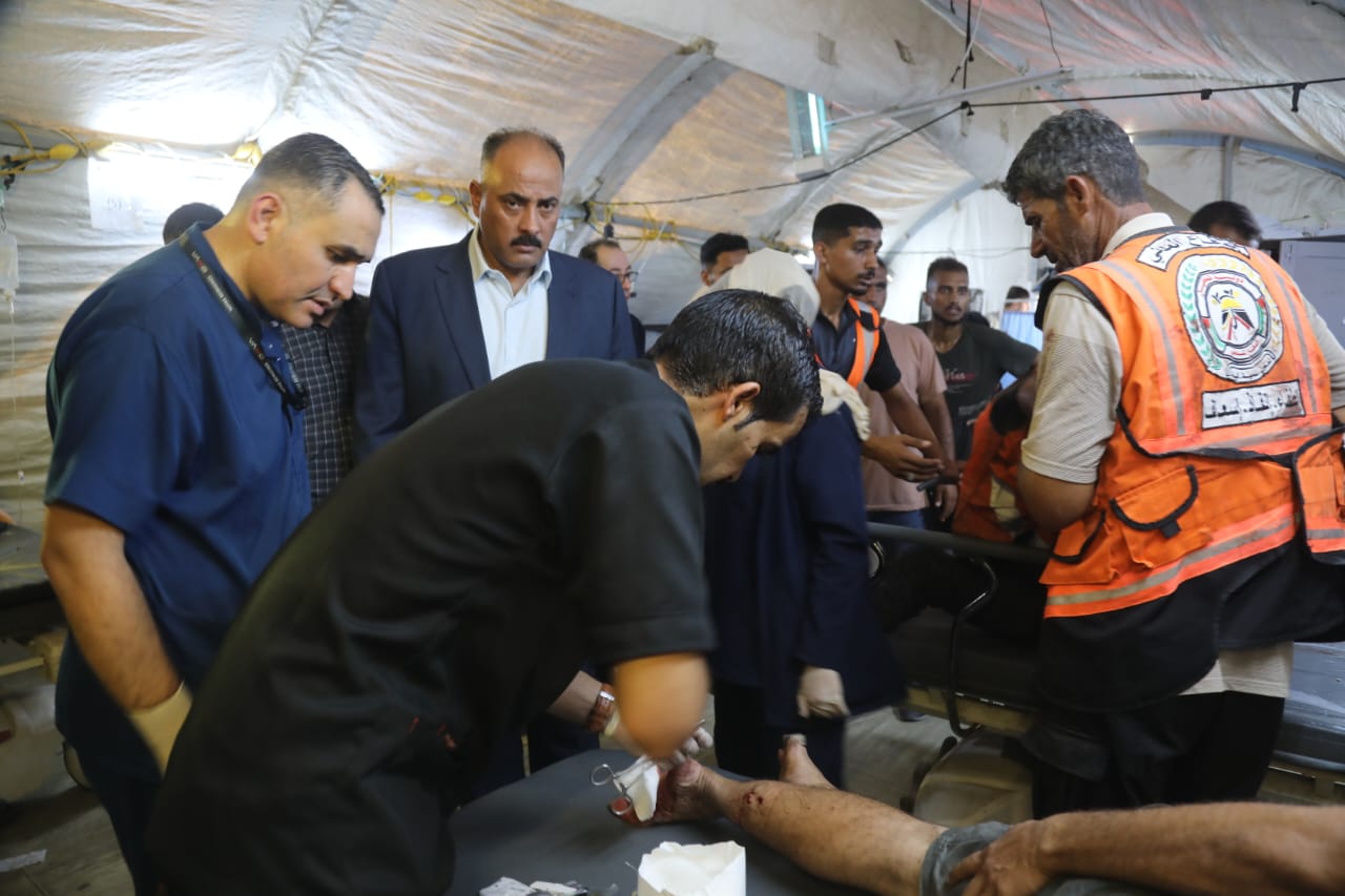 المستشفى الأردني جنوب غزة 7 يتعامل مع عشرات الجرحى جراء القصف الإسرائيلي