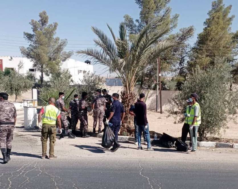 بدء حملة نظافة مشتركة بين بلدية معان والأمن العام