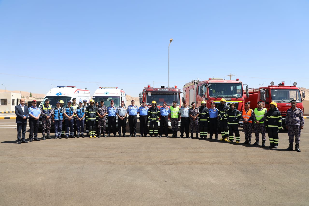 مدير الأمن العام يفتتح مركز أمن الكرك الغربي ومحطة دفاع مدني دبة حانوت