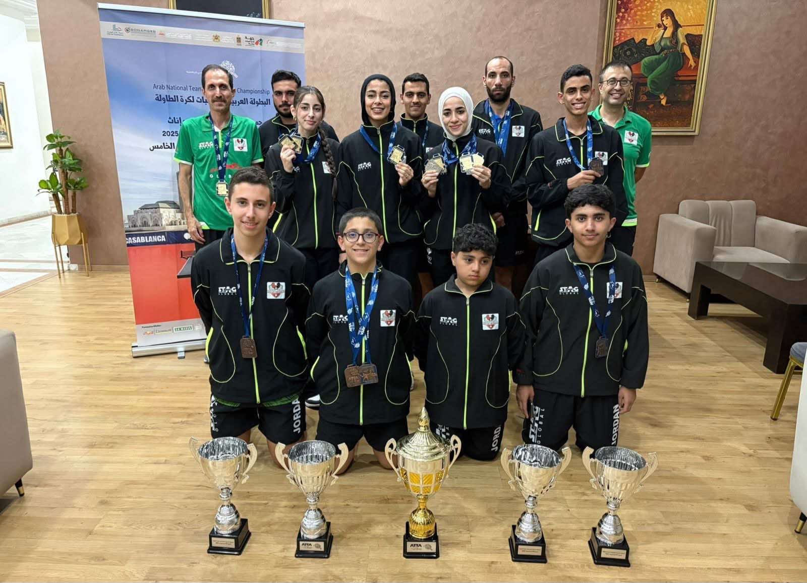 منتخبات كرة الطاولة تحصد 9 ميداليات في البطولة العربية