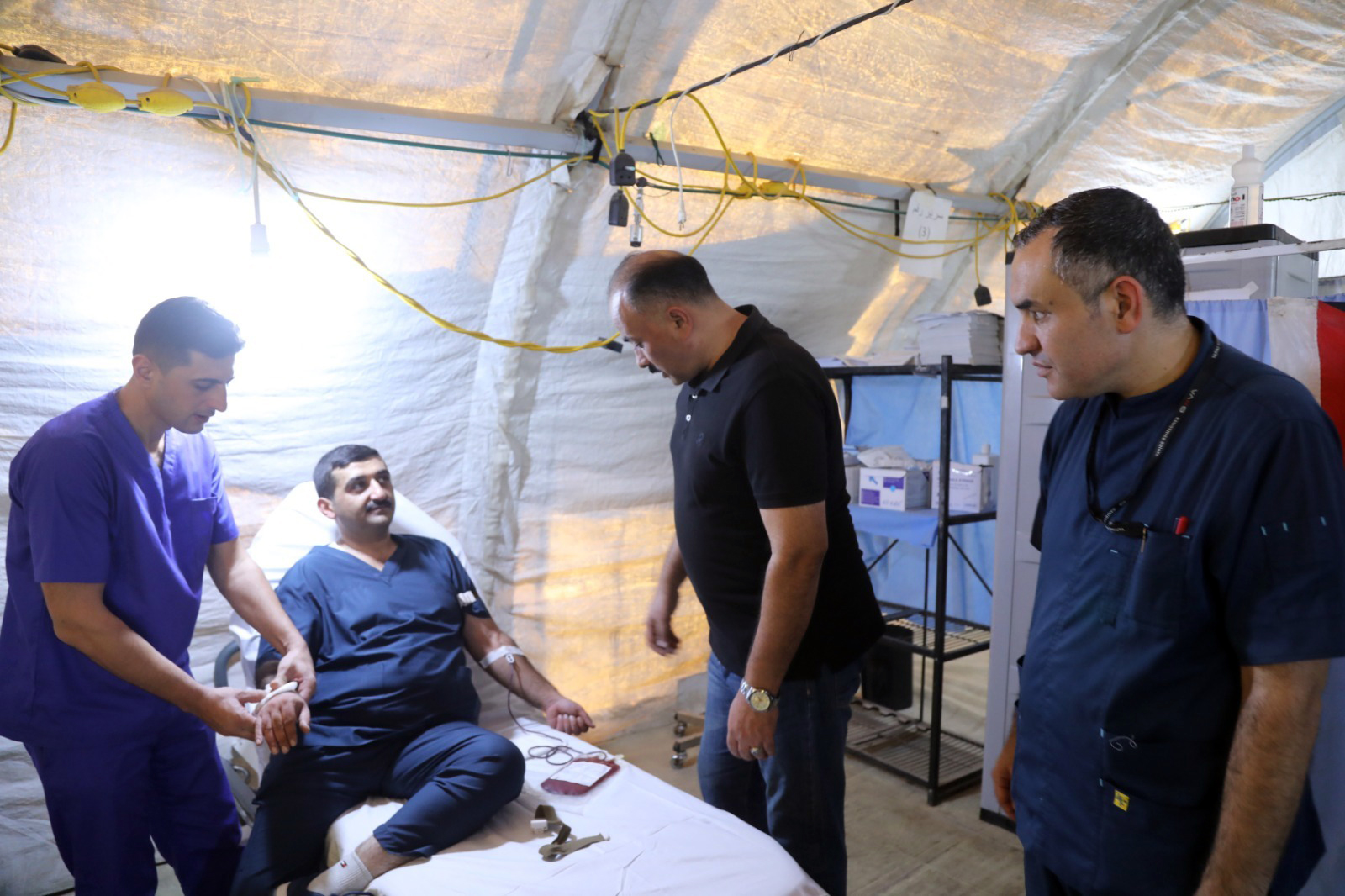 المستشفى الميداني الأردني جنوب غزة/7 ينظم حملة للتبرع بالدم