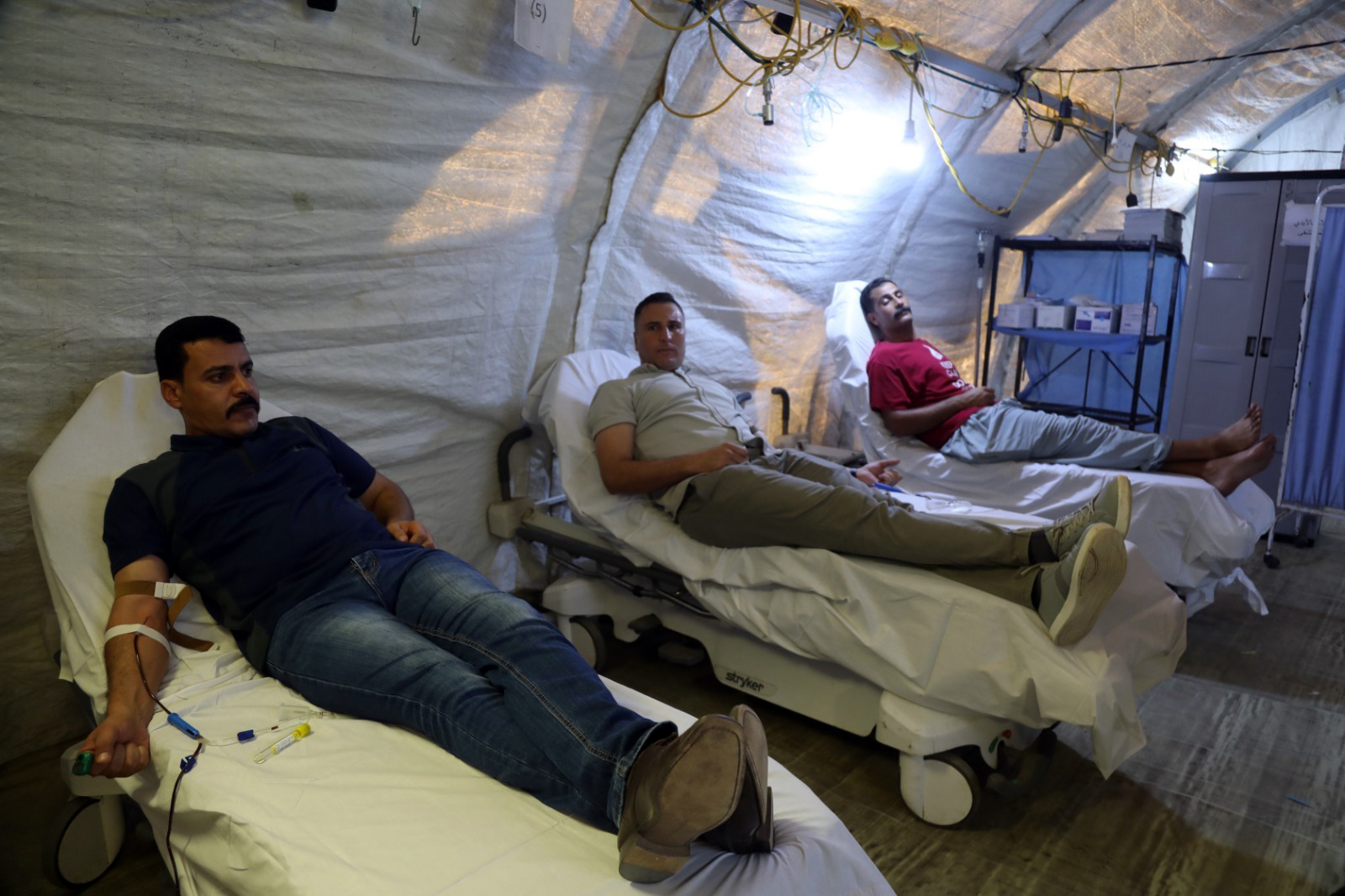 المستشفى الميداني الأردني جنوب غزة/7 ينظم حملة للتبرع بالدم