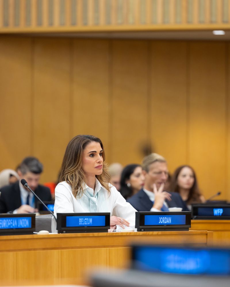 جلالة الملكة رانيا تحضر اجتماعاً أممياً رفيع المستوى لدعم أطفال فلسطين