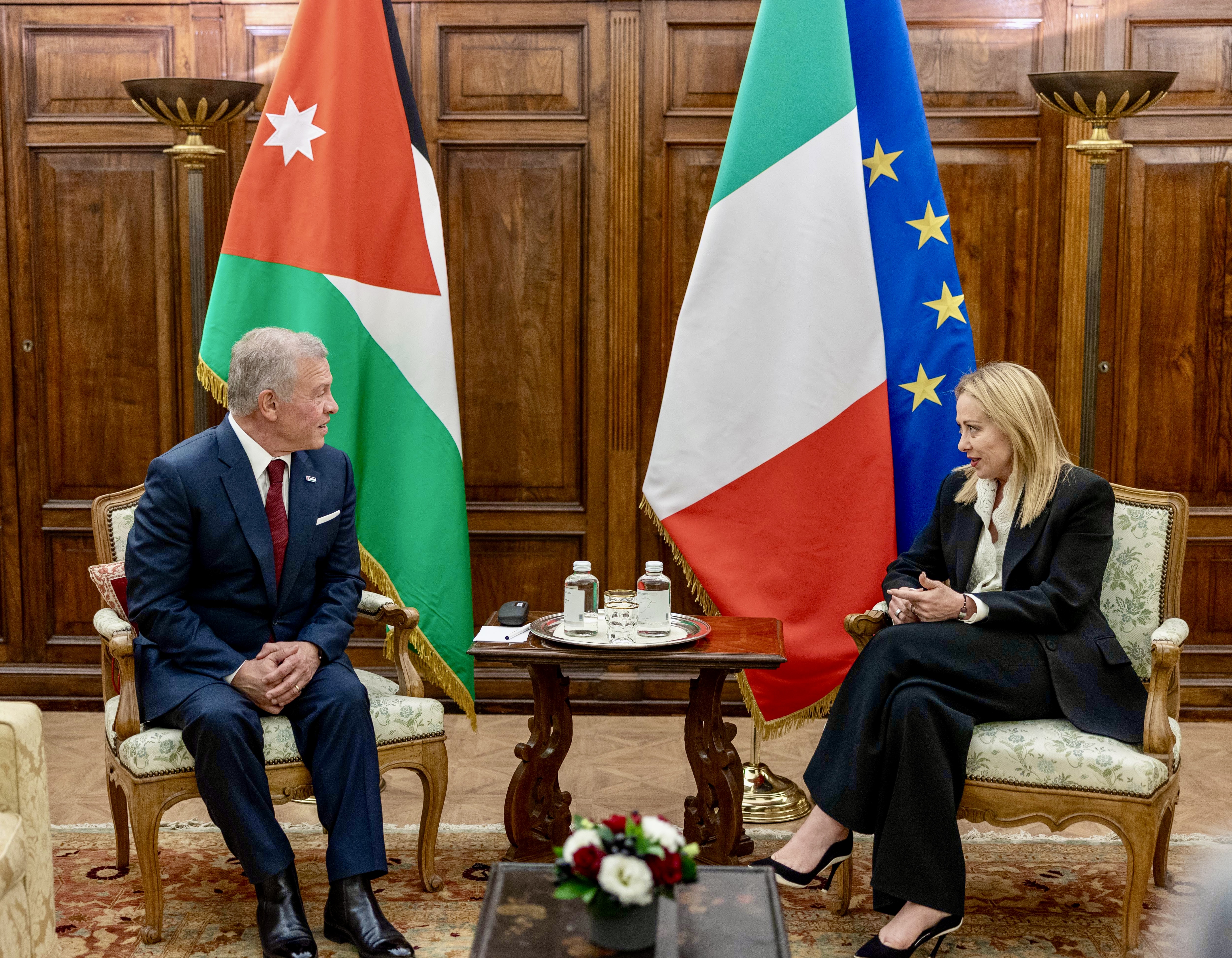 الملك يلتقي رئيسة وزراء إيطاليا ويؤكدان أهمية ضمان تنفيذ اتفاق إنهاء الحرب في غزة