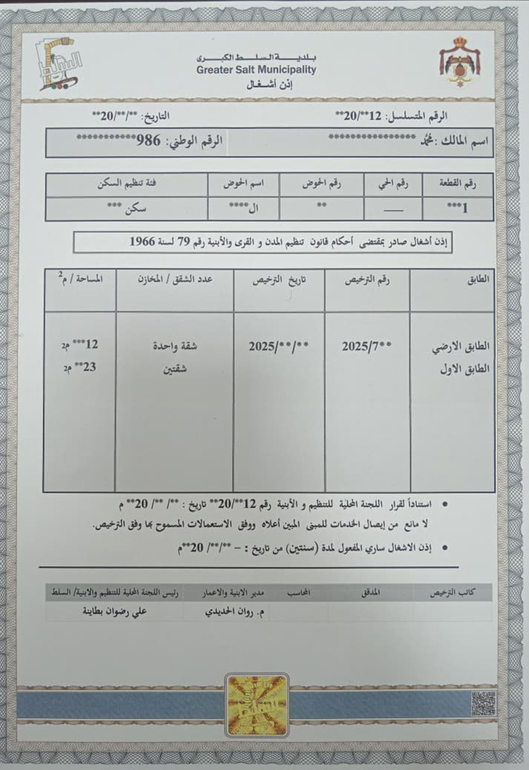 بلدية السلط تطلق نظاما متطورا لإصدار وثائقها
