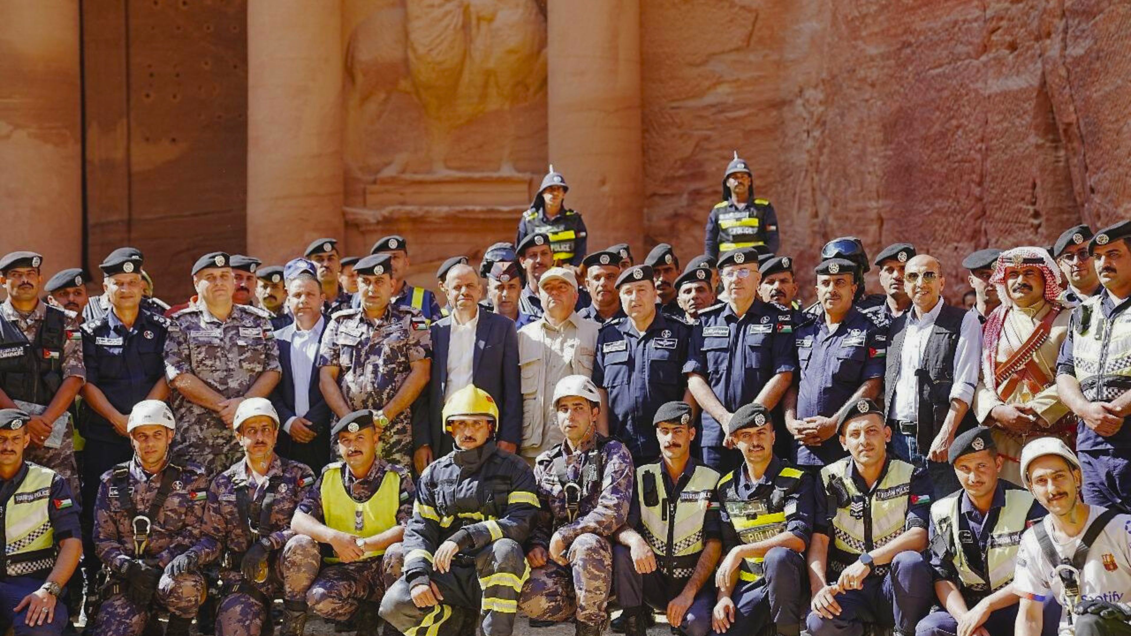 تمرين وهمي للتعامل مع السيول داخل الموقع الأثري في البترا