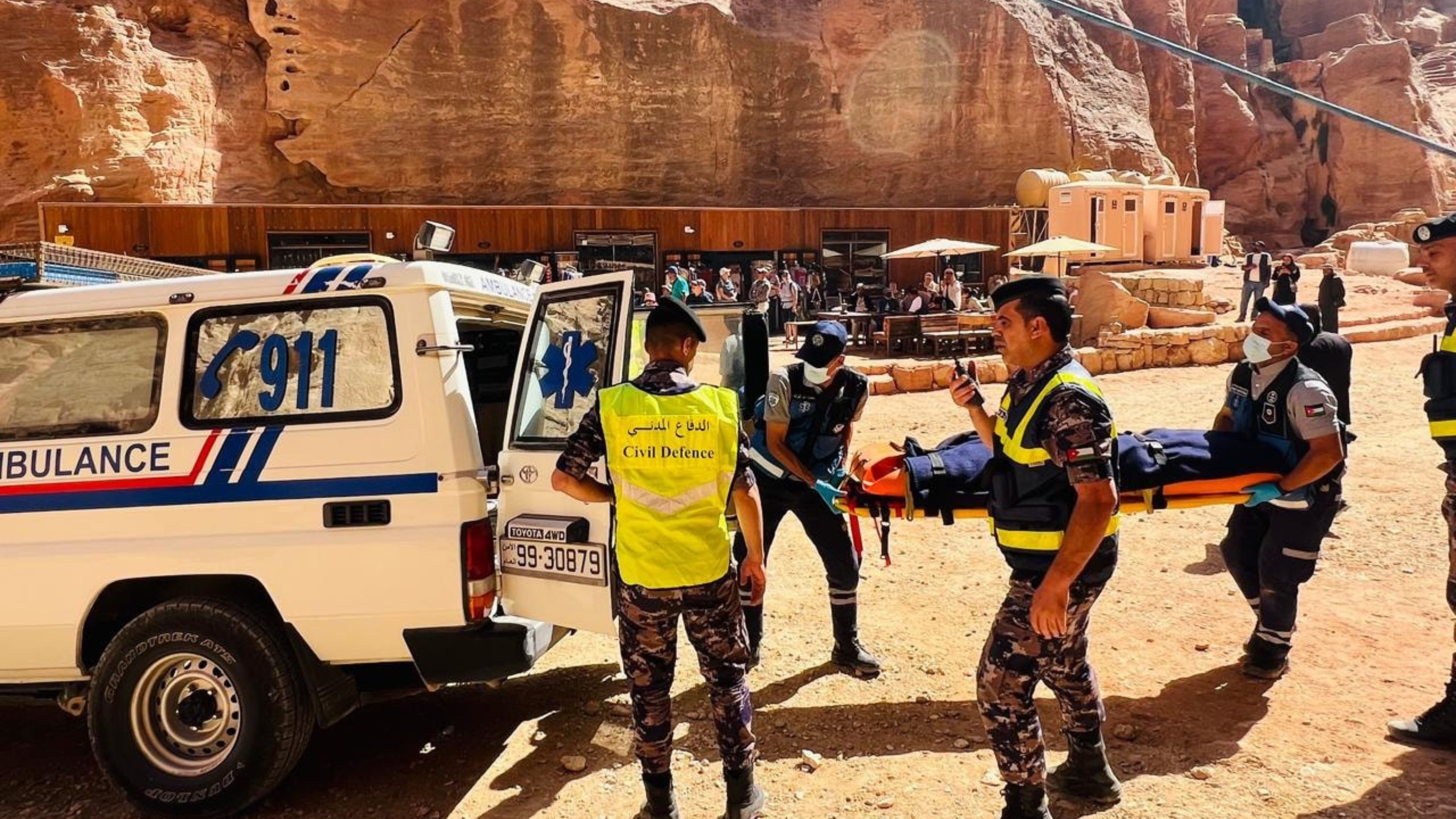 تمرين وهمي للتعامل مع السيول داخل الموقع الأثري في البترا