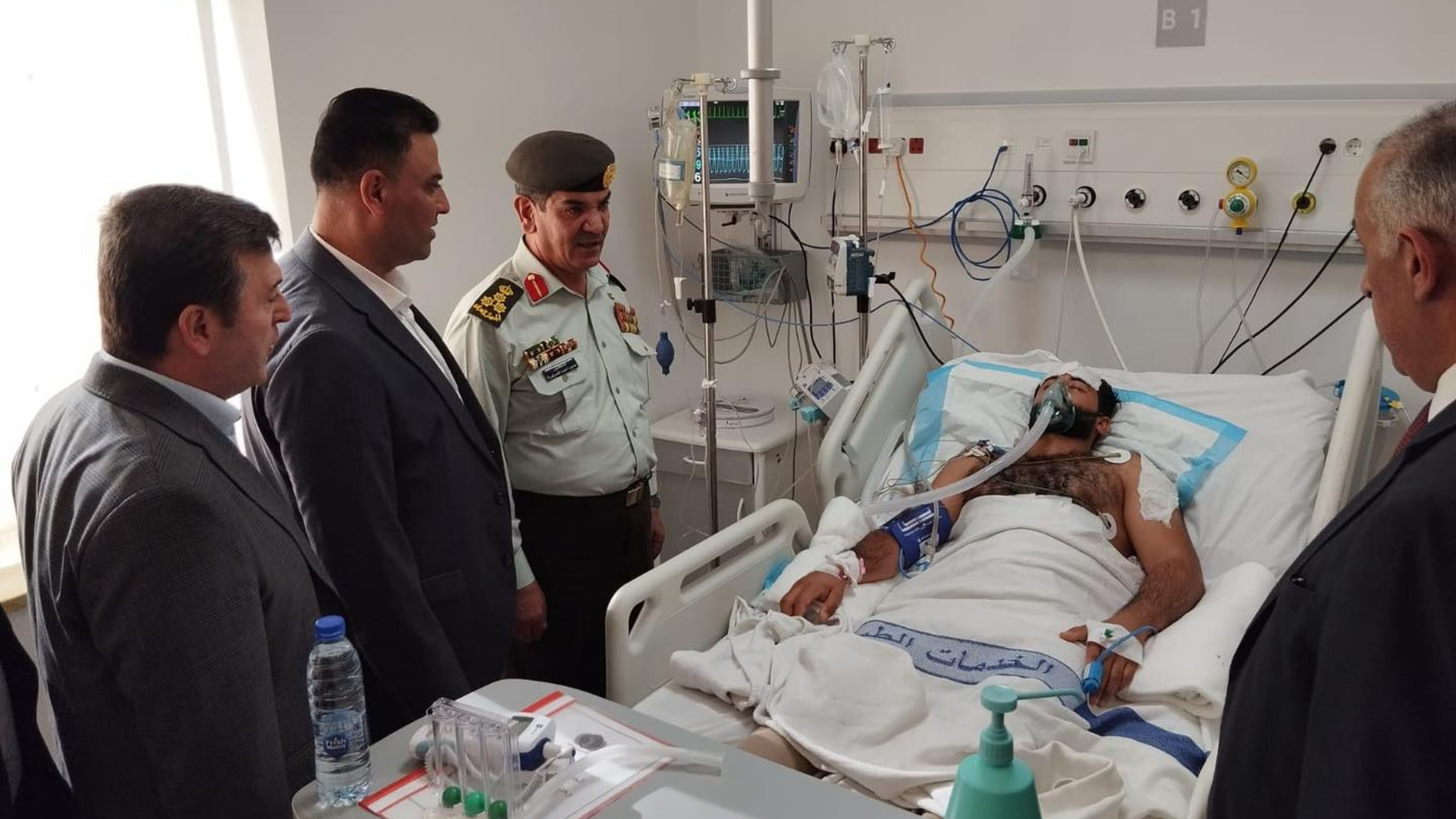  عزم النيابية تزور مصابي المداهمة الأمنية في الرمثا