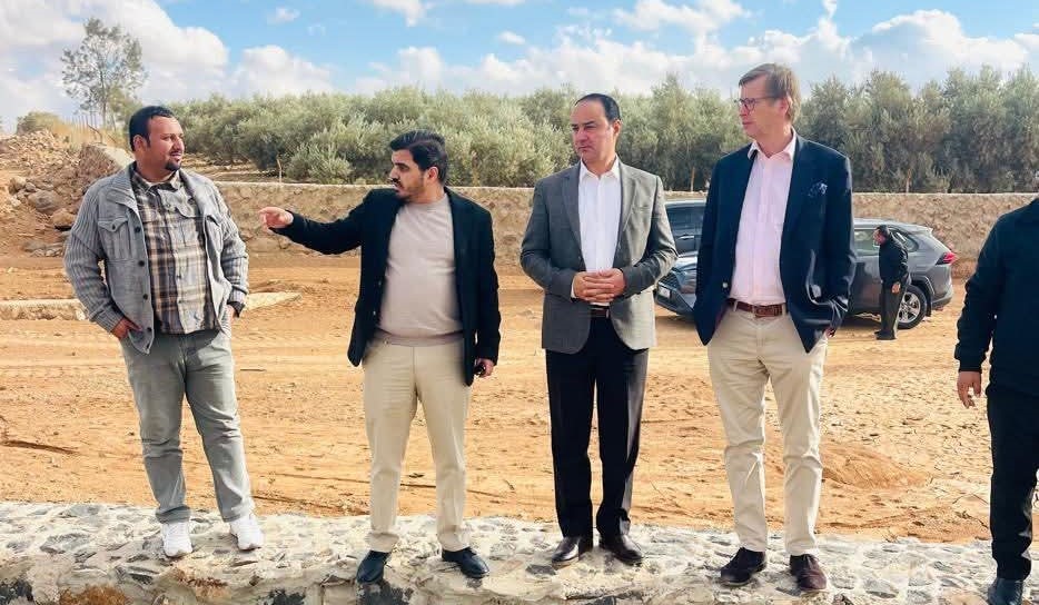 السفير الألماني يزور مشروع قناة ام الجمال الاثرية 