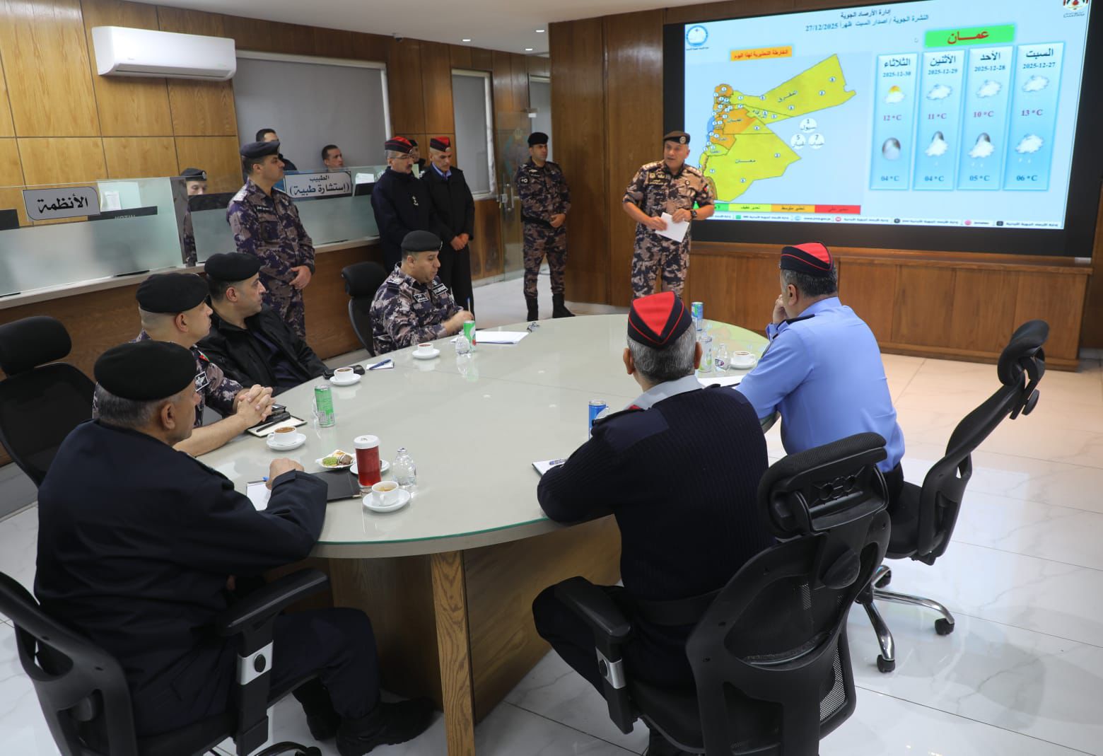 مدير الأمن العام يتفقد الدفاع المدني ومركز القيادة والسيطرة (911)