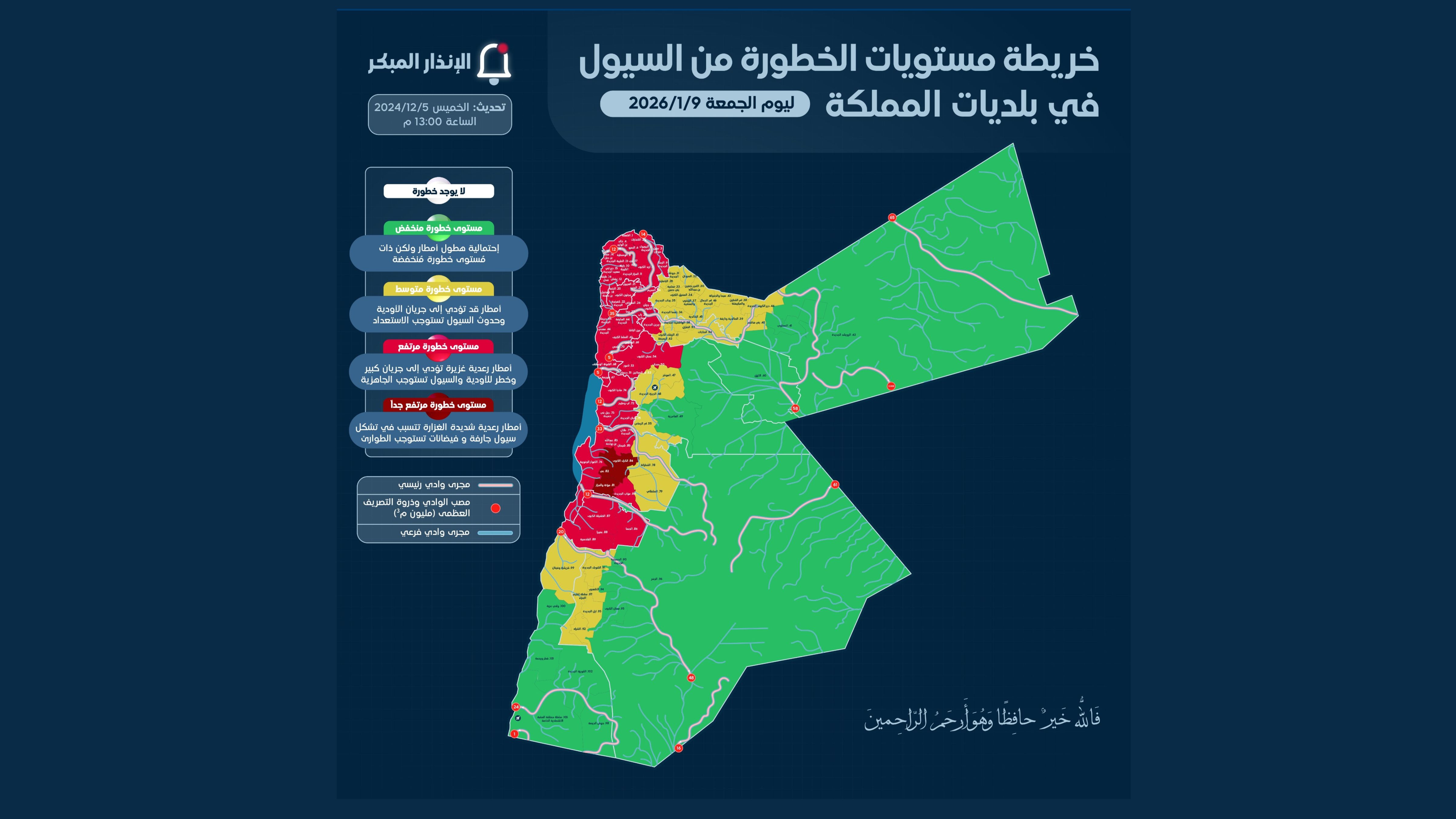 الإدارة المحلية توجه البلديات برفع الجاهزية للتعامل مع الحالة الجوية المتوقعة